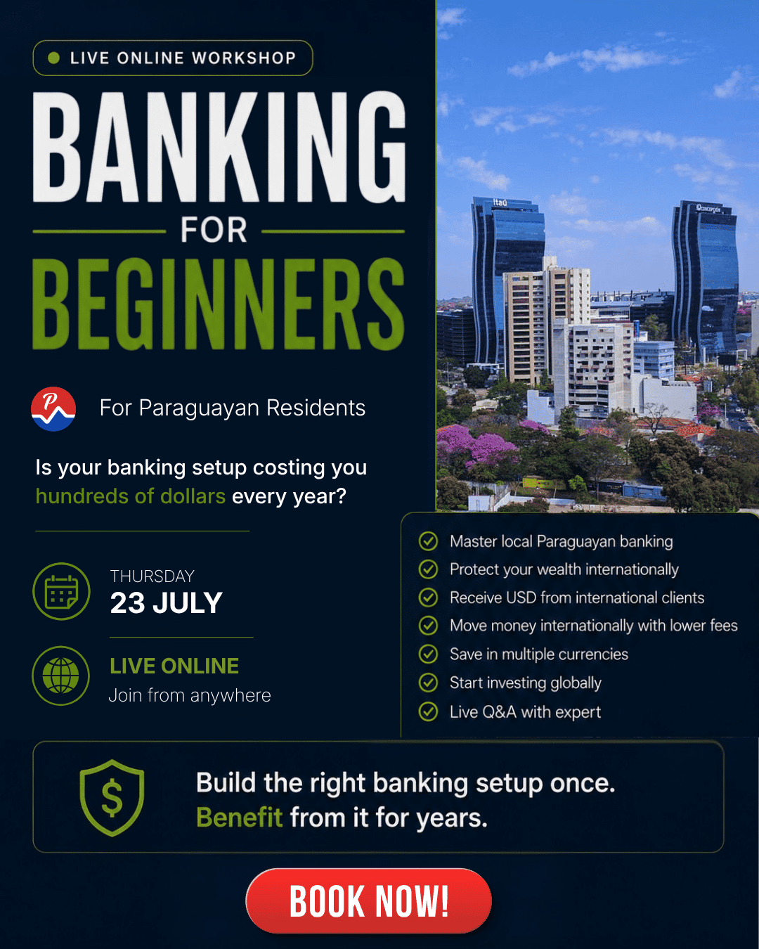 Banking for Beginners online workshop 23 July